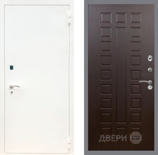 Входная металлическая Дверь Рекс (REX) 1А Белая шагрень FL-183 Венге в Лобне