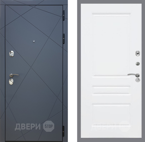 Входная металлическая Дверь Рекс (REX) 13 Силк Титан FL-243 Силк Сноу в Лобне