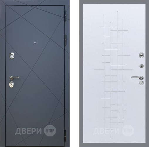 Входная металлическая Дверь Рекс (REX) 13 Силк Титан FL-289 Белый ясень в Лобне