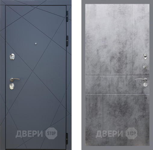 Входная металлическая Дверь Рекс (REX) 13 Силк Титан FL-290 Бетон темный в Лобне