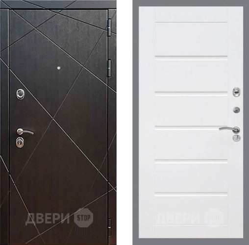 Входная металлическая Дверь Рекс (REX) 13 Венге Сити Белый ясень в Лобне