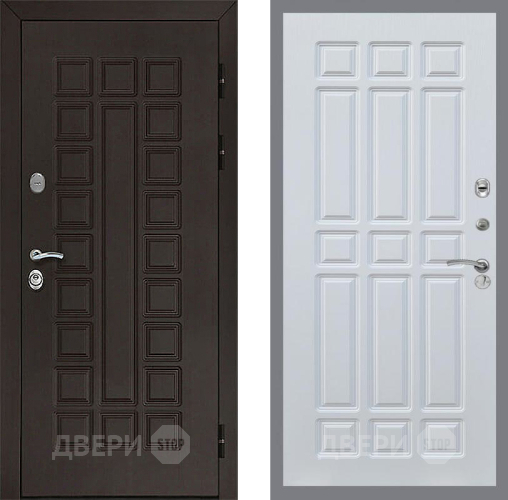 Входная металлическая Дверь Рекс (REX) Сенатор 3К FL-33 Белый ясень в Лобне