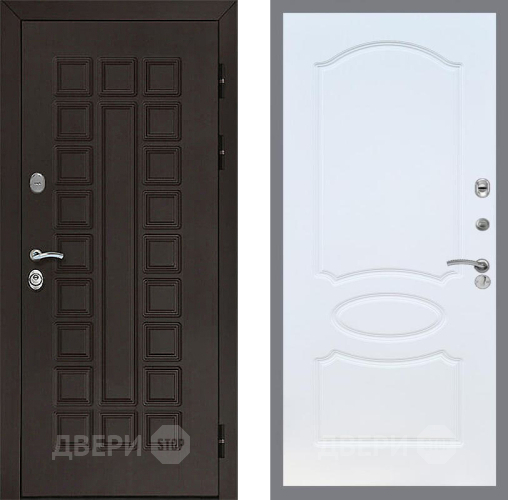 Входная металлическая Дверь Рекс (REX) Сенатор 3К FL-128 Белый ясень в Лобне