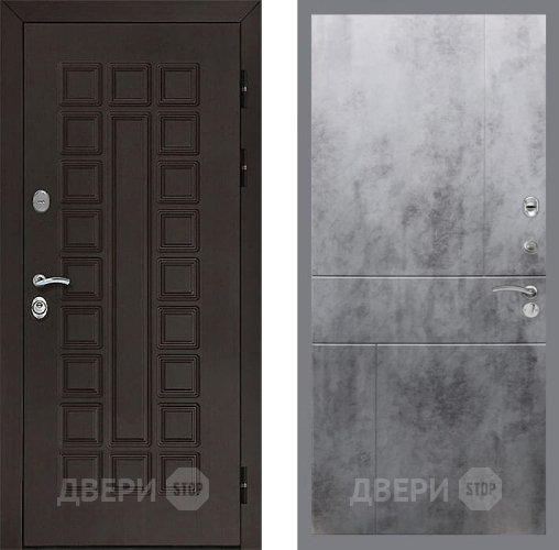 Входная металлическая Дверь Рекс (REX) Сенатор 3К FL-290 Бетон темный в Лобне