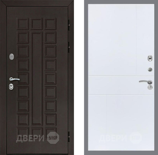 Входная металлическая Дверь Рекс (REX) Сенатор 3К FL-290 Силк Сноу в Лобне