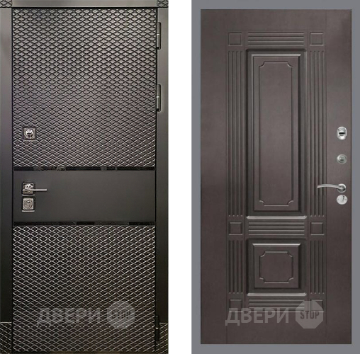 Входная металлическая Дверь Рекс (REX) 15 Черный Кварц FL-2 Венге в Лобне