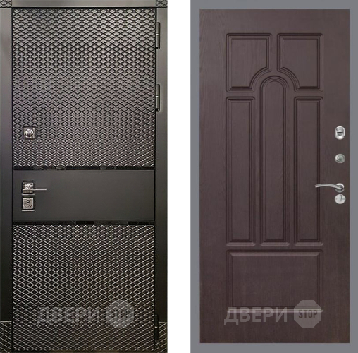 Входная металлическая Дверь Рекс (REX) 15 Черный Кварц FL-58 Венге в Лобне