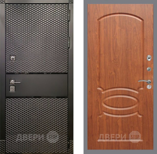 Входная металлическая Дверь Рекс (REX) 15 Черный Кварц FL-128 Морёная берёза в Лобне