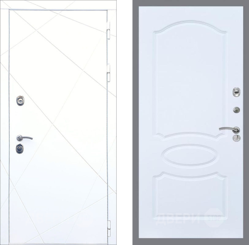 Входная металлическая Дверь Рекс (REX) 13 Силк Сноу FL-128 Силк Сноу в Лобне