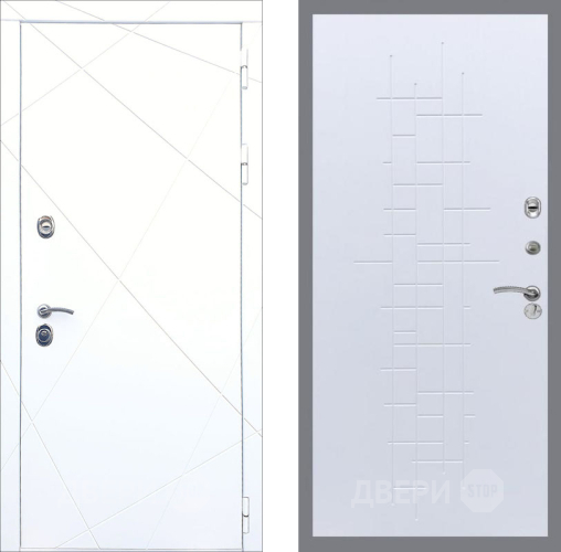 Входная металлическая Дверь Рекс (REX) 13 Силк Сноу FL-289 Белый ясень в Лобне