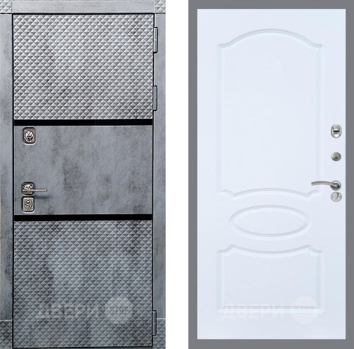 Входная металлическая Дверь Рекс (REX) 15 Бетон Темный FL-128 Силк Сноу в Лобне