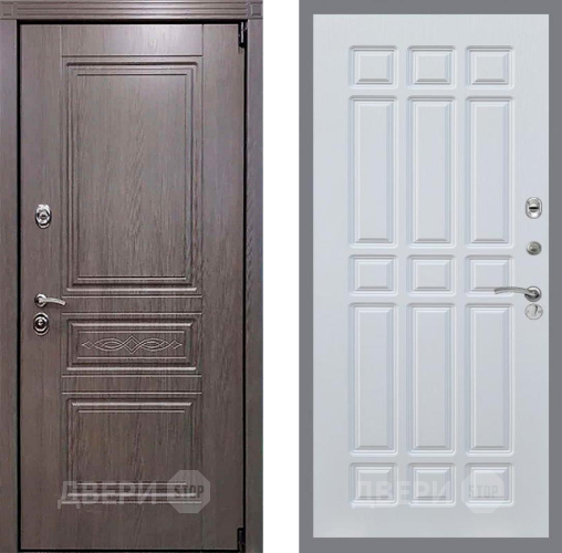 Входная металлическая Дверь Рекс (REX) Премиум-S FL-33 Белый ясень в Лобне