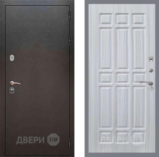 Входная металлическая Дверь Рекс (REX) 5 Серебро Антик FL-33 Сандал белый в Лобне