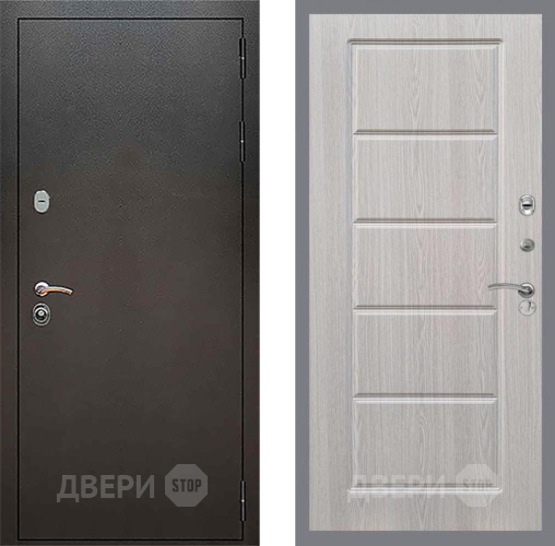 Входная металлическая Дверь Рекс (REX) 5 Серебро Антик FL-39 Беленый дуб в Лобне