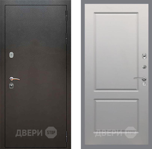 Входная металлическая Дверь Рекс (REX) 5 Серебро Антик FL-117 Грей софт в Лобне