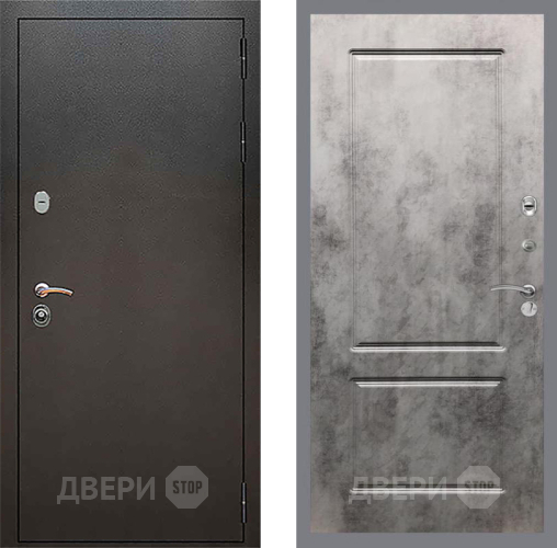 Дверь Рекс (REX) 5 Серебро Антик FL-117 Бетон темный в Лобне