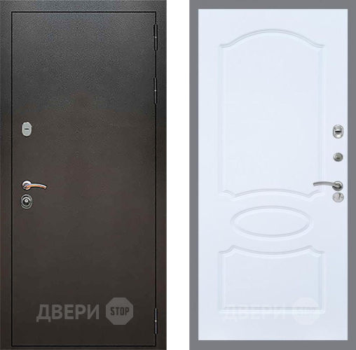 Входная металлическая Дверь Рекс (REX) 5 Серебро Антик FL-128 Силк Сноу в Лобне
