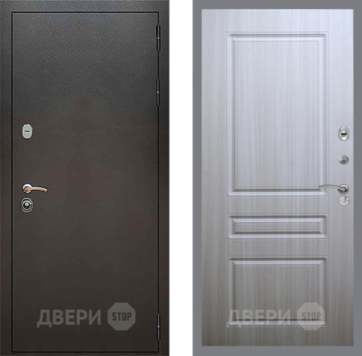 Входная металлическая Дверь Рекс (REX) 5 Серебро Антик FL-243 Сандал белый в Лобне