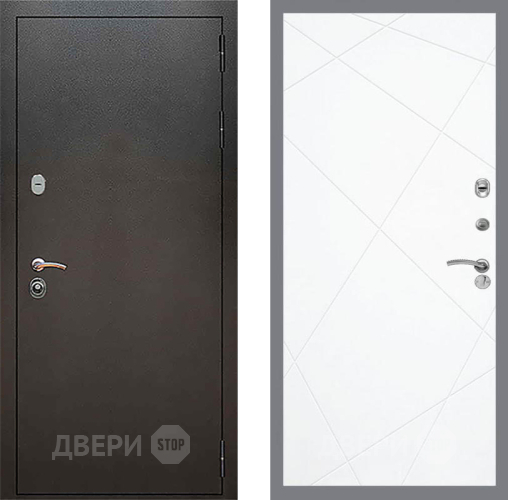 Входная металлическая Дверь Рекс (REX) 5 Серебро Антик FL-291 Силк Сноу в Лобне