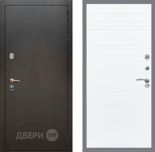 Входная металлическая Дверь Рекс (REX) 5 Серебро Антик Line Силк Сноу в Лобне