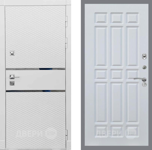 Входная металлическая Дверь Рекс (REX) 15 Силк Сноу FL-33 Белый ясень в Лобне