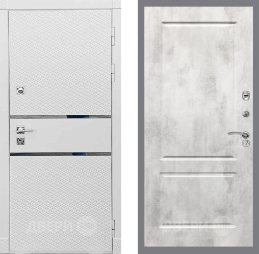 Входная металлическая Дверь Рекс (REX) 15 Силк Сноу FL-117 Бетон светлый в Лобне