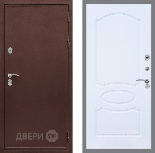 Входная металлическая Дверь Рекс (REX) 5А FL-128 Силк Сноу в Лобне