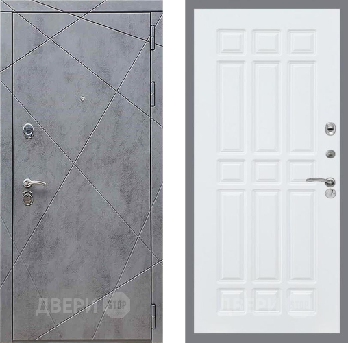 Входная металлическая Дверь Рекс (REX) 13 Бетон Темный FL-33 Силк Сноу в Лобне