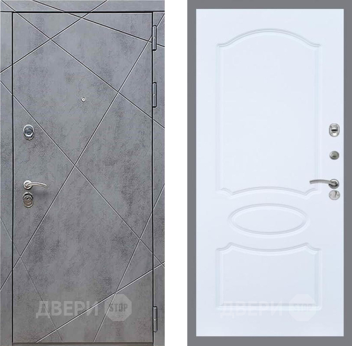 Входная металлическая Дверь Рекс (REX) 13 Бетон Темный FL-128 Силк Сноу в Лобне