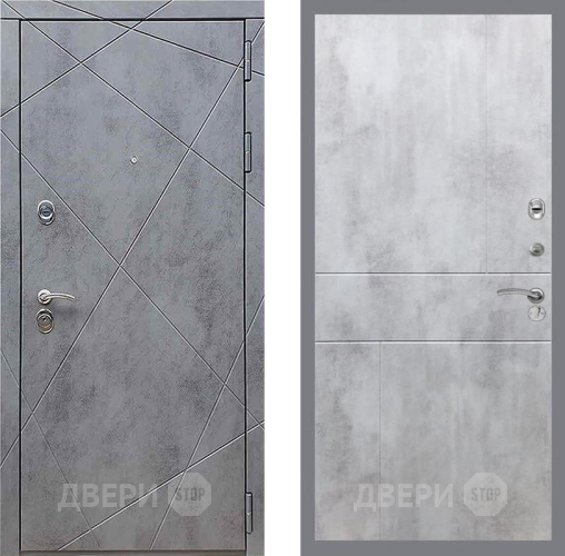 Входная металлическая Дверь Рекс (REX) 13 Бетон Темный FL-290 Бетон светлый в Лобне