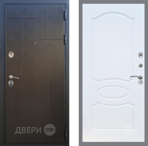 Входная металлическая Дверь Рекс (REX) Премиум-246 FL-128 Белый ясень в Лобне