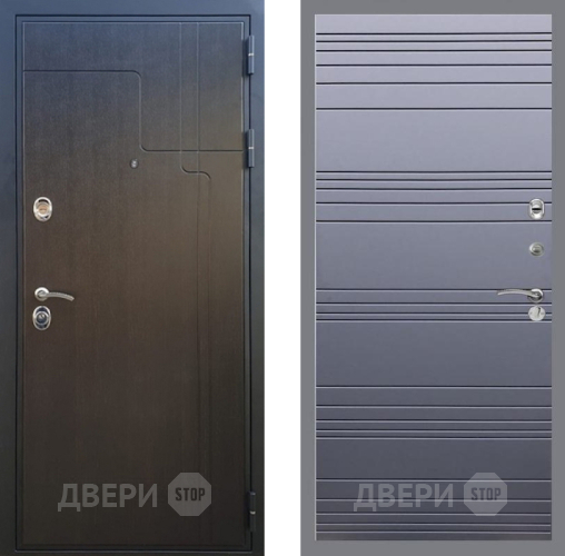 Входная металлическая Дверь Рекс (REX) Премиум-246 Line Силк титан в Лобне