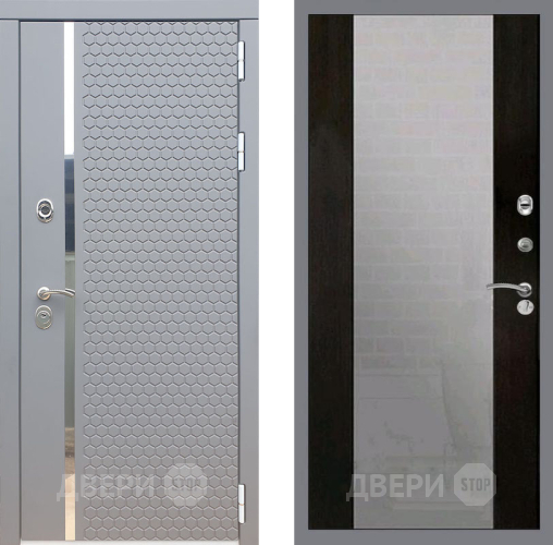 Входная металлическая Дверь Рекс (REX) 24 СБ-16 Зеркало Венге в Лобне