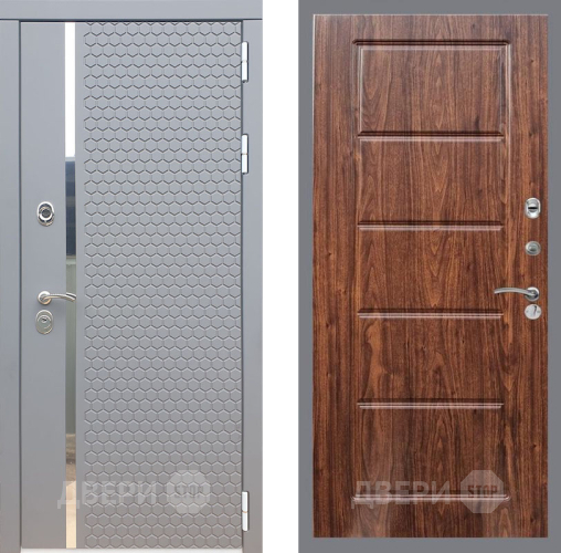 Входная металлическая Дверь Рекс (REX) 24 FL-39 орех тисненый в Лобне