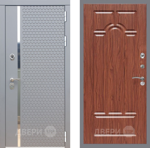 Входная металлическая Дверь Рекс (REX) 24 FL-58 орех тисненый в Лобне