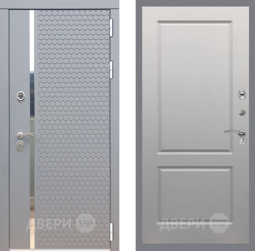 Входная металлическая Дверь Рекс (REX) 24 FL-117 Грей софт в Лобне