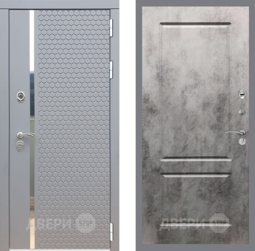 Входная металлическая Дверь Рекс (REX) 24 FL-117 Бетон темный в Лобне