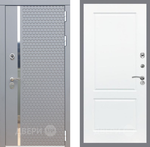 Входная металлическая Дверь Рекс (REX) 24 FL-117 Силк Сноу в Лобне