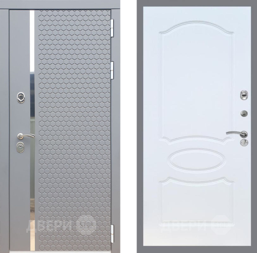 Входная металлическая Дверь Рекс (REX) 24 FL-128 Белый ясень в Лобне