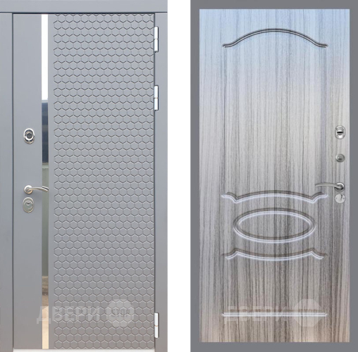 Входная металлическая Дверь Рекс (REX) 24 FL-128 Сандал грей в Лобне