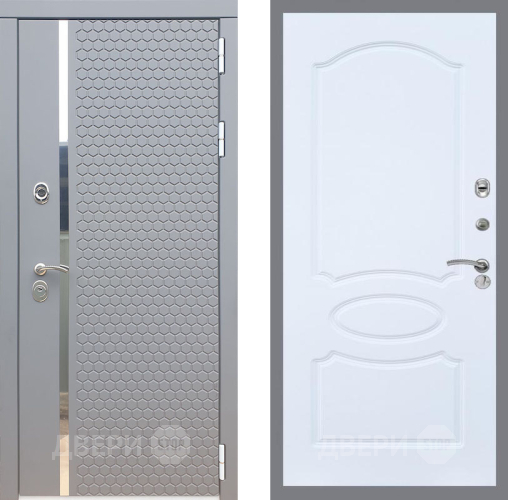 Входная металлическая Дверь Рекс (REX) 24 FL-128 Силк Сноу в Лобне