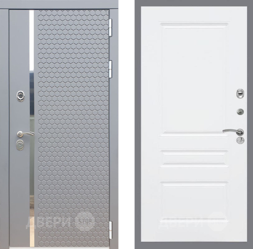 Входная металлическая Дверь Рекс (REX) 24 FL-243 Силк Сноу в Лобне