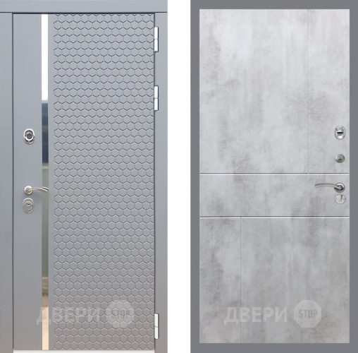 Входная металлическая Дверь Рекс (REX) 24 FL-290 Бетон светлый в Лобне