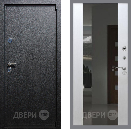 Входная металлическая Дверь Рекс (REX) 3 СБ-16 Зеркало Белый ясень в Лобне