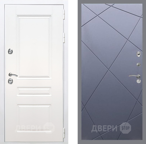 Входная металлическая Дверь Рекс (REX) Премиум-н Силк Сноу FL-291 Силк титан в Лобне