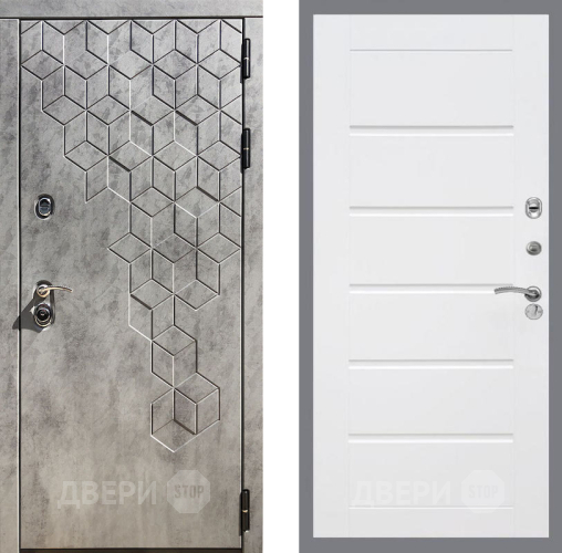 Входная металлическая Дверь Рекс (REX) 23 Сити Белый ясень в Лобне