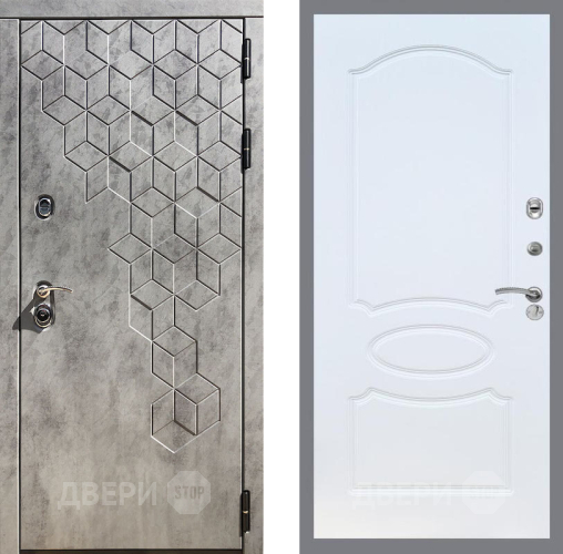 Входная металлическая Дверь Рекс (REX) 23 FL-128 Белый ясень в Лобне