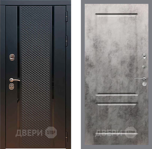 Входная металлическая Дверь Рекс (REX) 25 FL-117 Бетон темный в Лобне