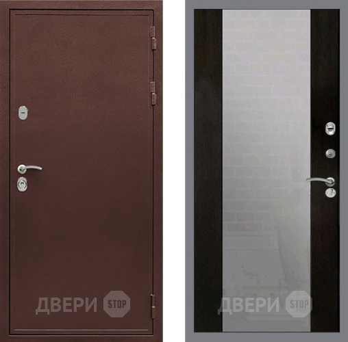 Входная металлическая Дверь Рекс (REX) 5 металл 3 мм СБ-16 Зеркало Венге в Лобне