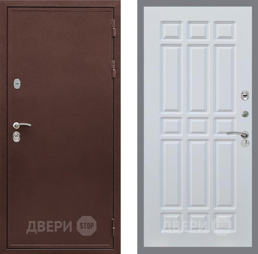 Дверь Рекс (REX) 5 металл 3 мм FL-33 Белый ясень в Лобне